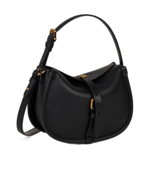 Etro Small Leather Pony Bag In Black