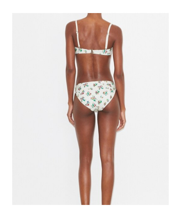 Tory Burch Printed Stretch Nylon Bikini Bottom In Neutral