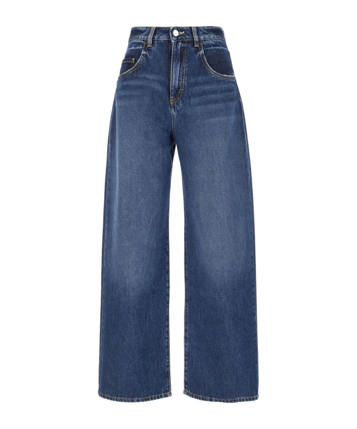 Icon Denim Straight Buttoned Jeans