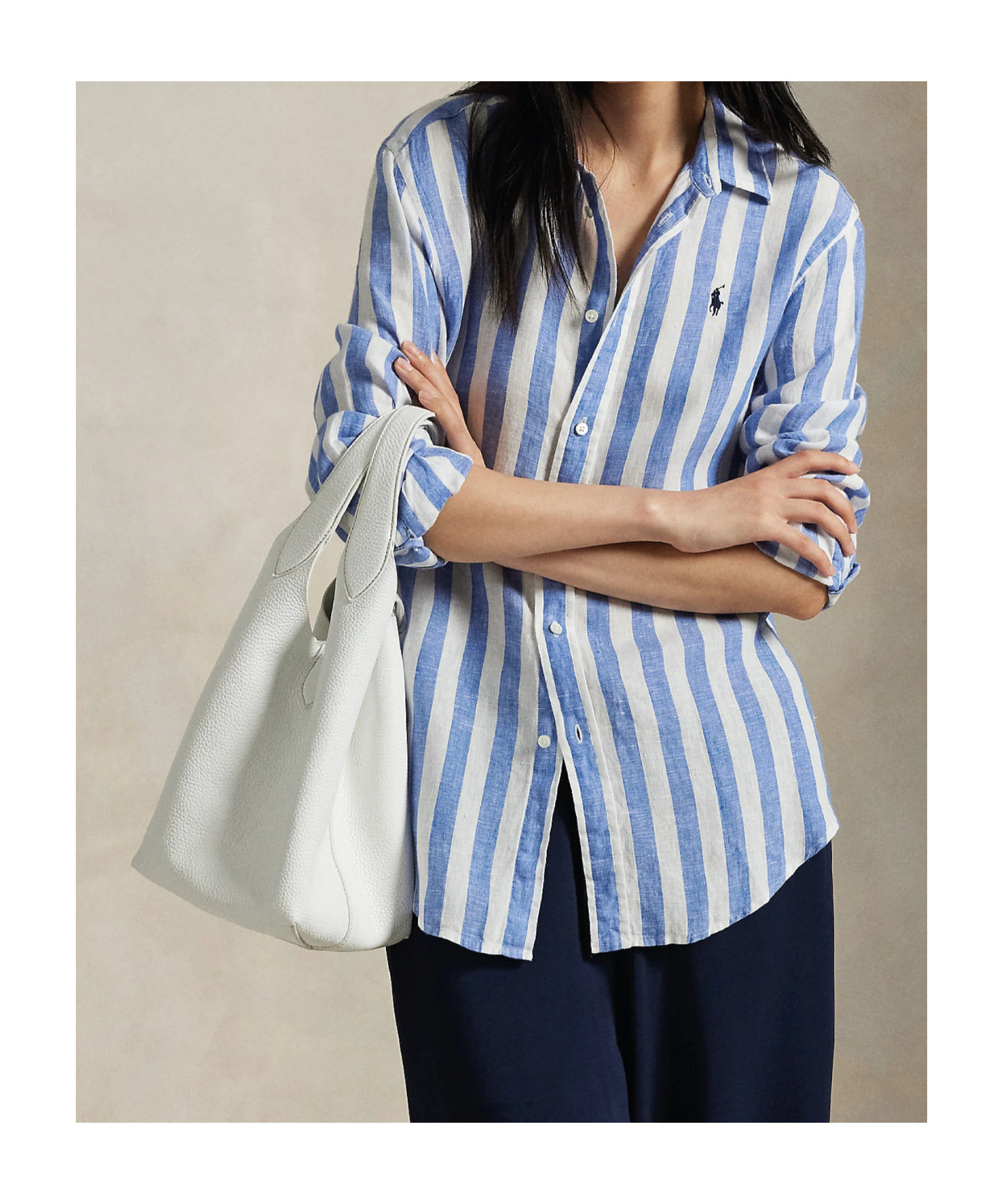 Polo Ralph Lauren Classic Fit Striped Shirt In Blue