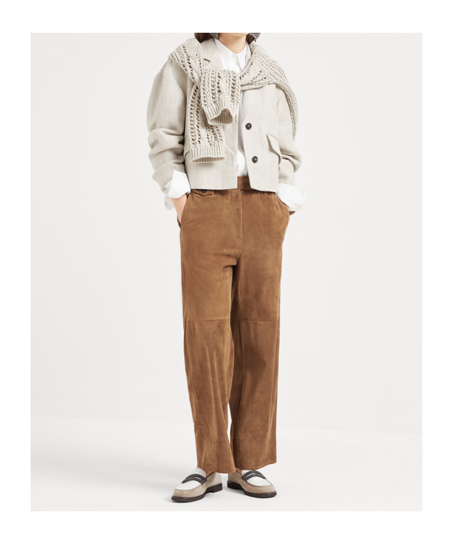 Brunello Cucinelli Logo-embroidered Shirt In White