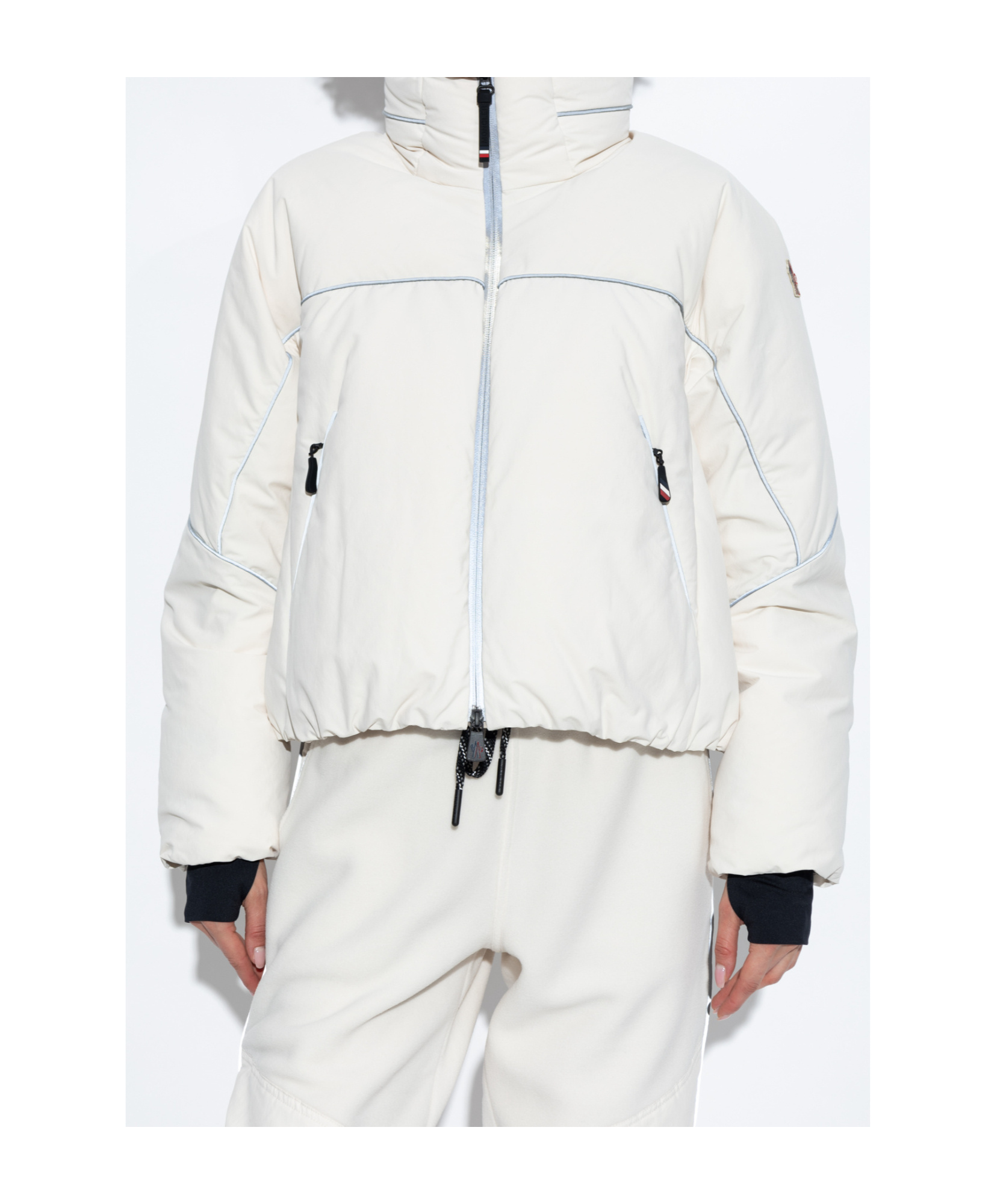Moncler Klais Short Down Jacket In Nude
