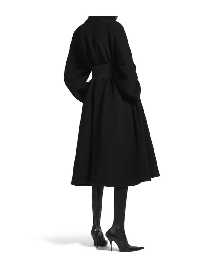 Balenciaga Women's Wrap Coat In Black In Black