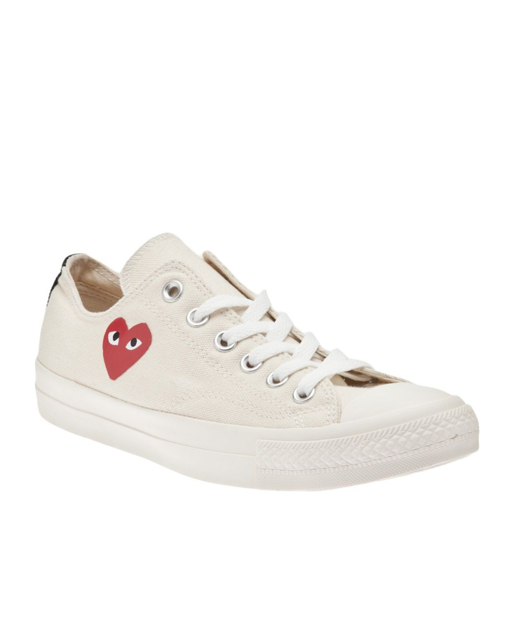 Comme Des Garçons Play Chuck Taylor Red Heart Sneakers In White