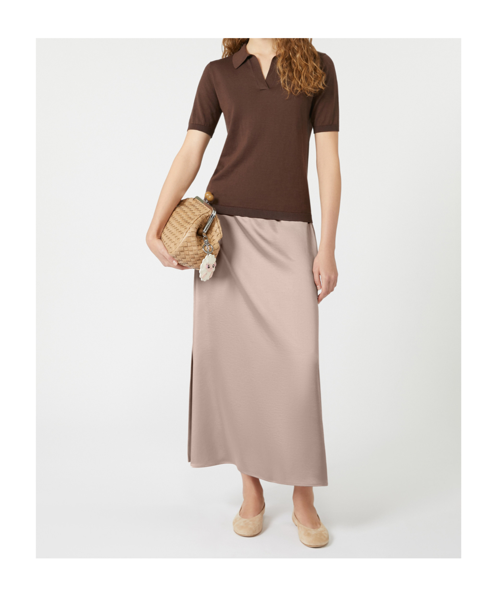 Weekend Max Mara Collar Design Silk Blend Polo Shirt