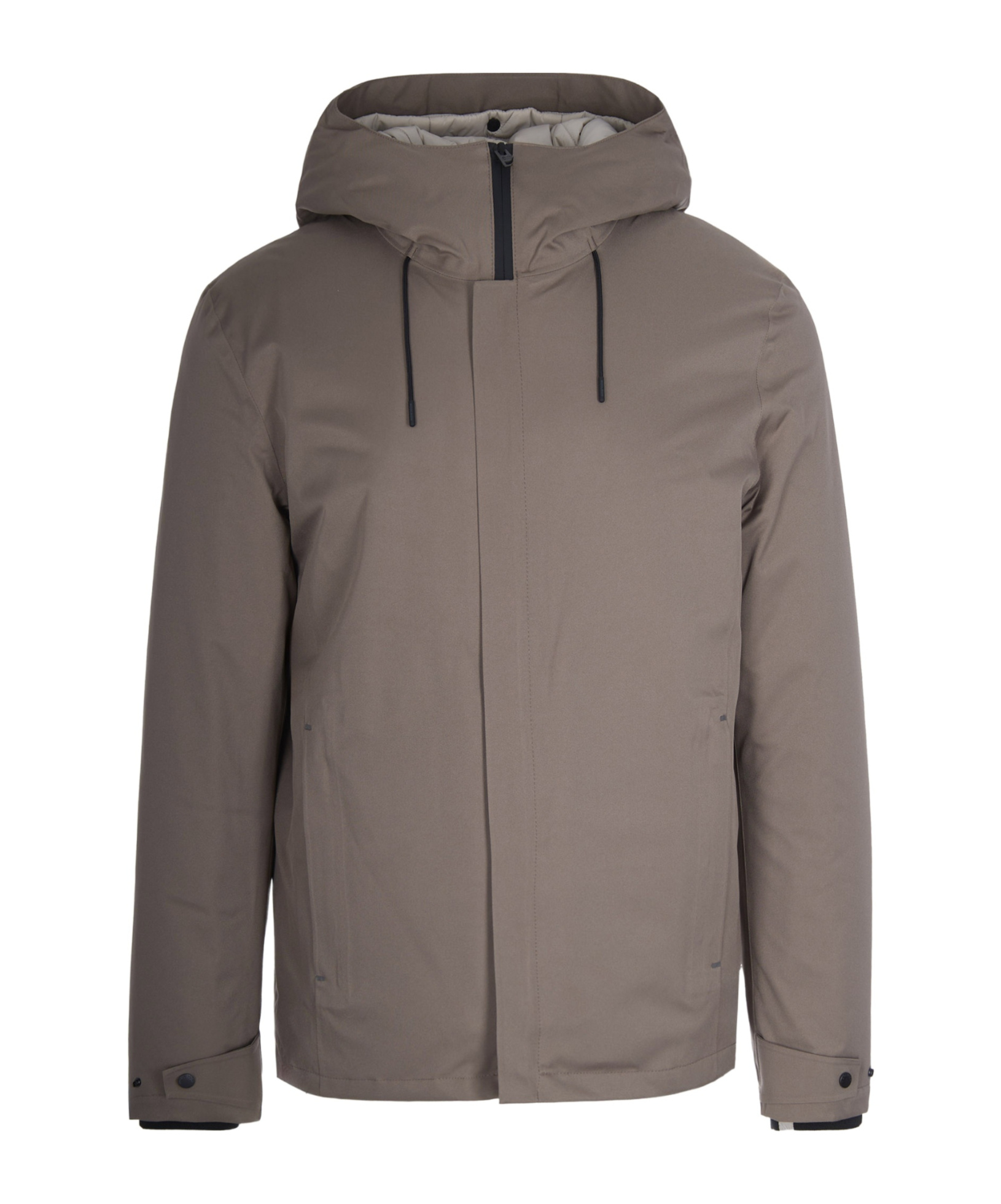 Woolrich Technical Fabric Crestmont Jacket With Adjustable Hood In Gray