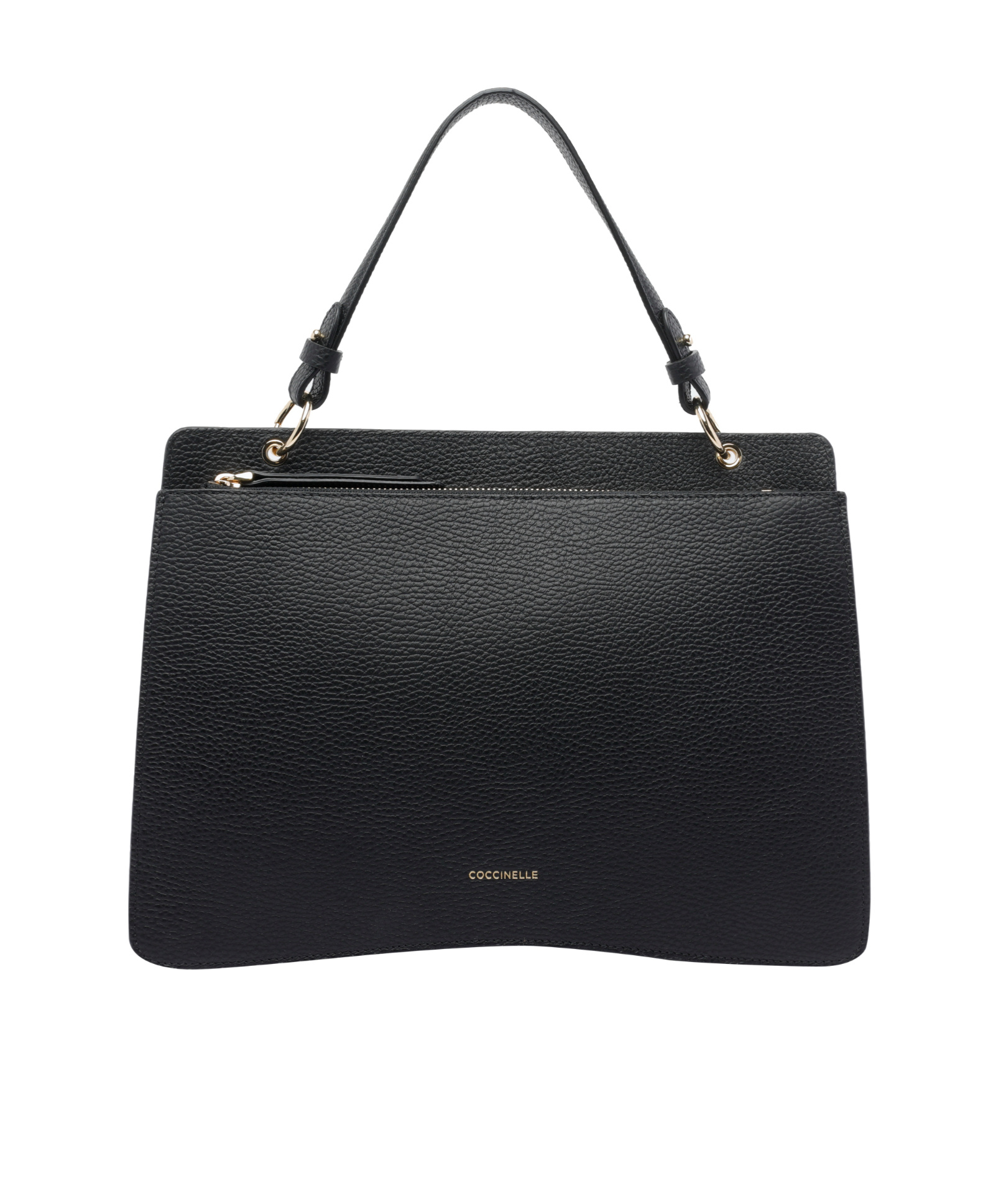 Coccinelle Leather Top-handle Tote Bag In Black
