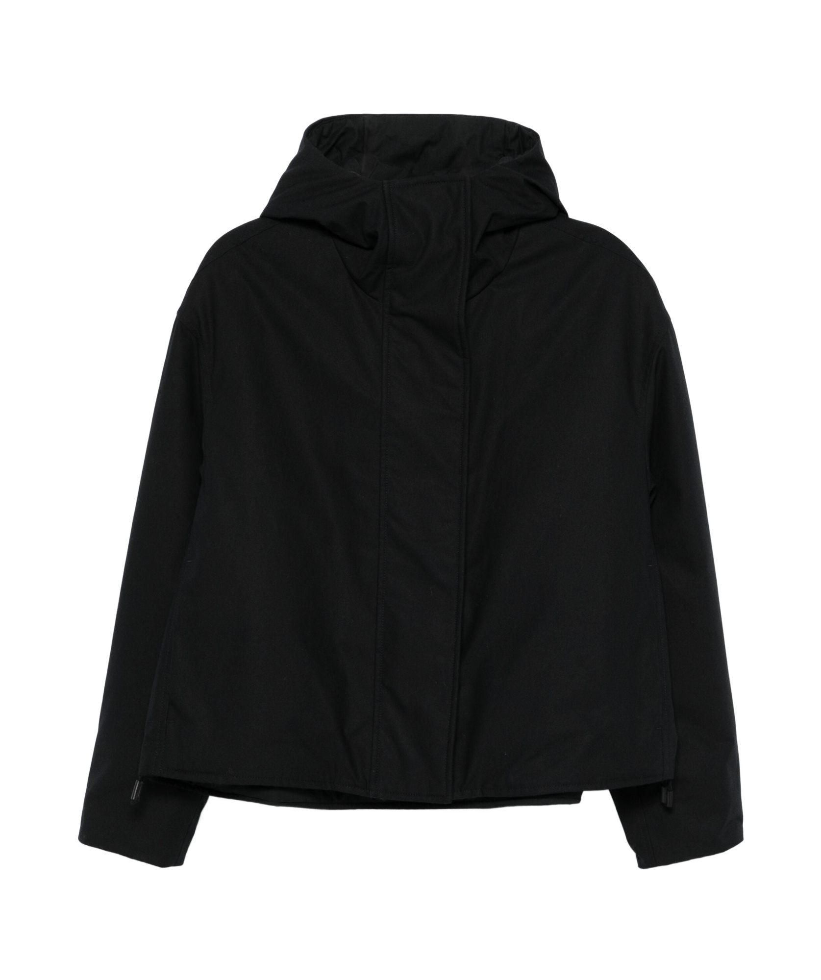 Jil Sander Hooded Jacket In Black