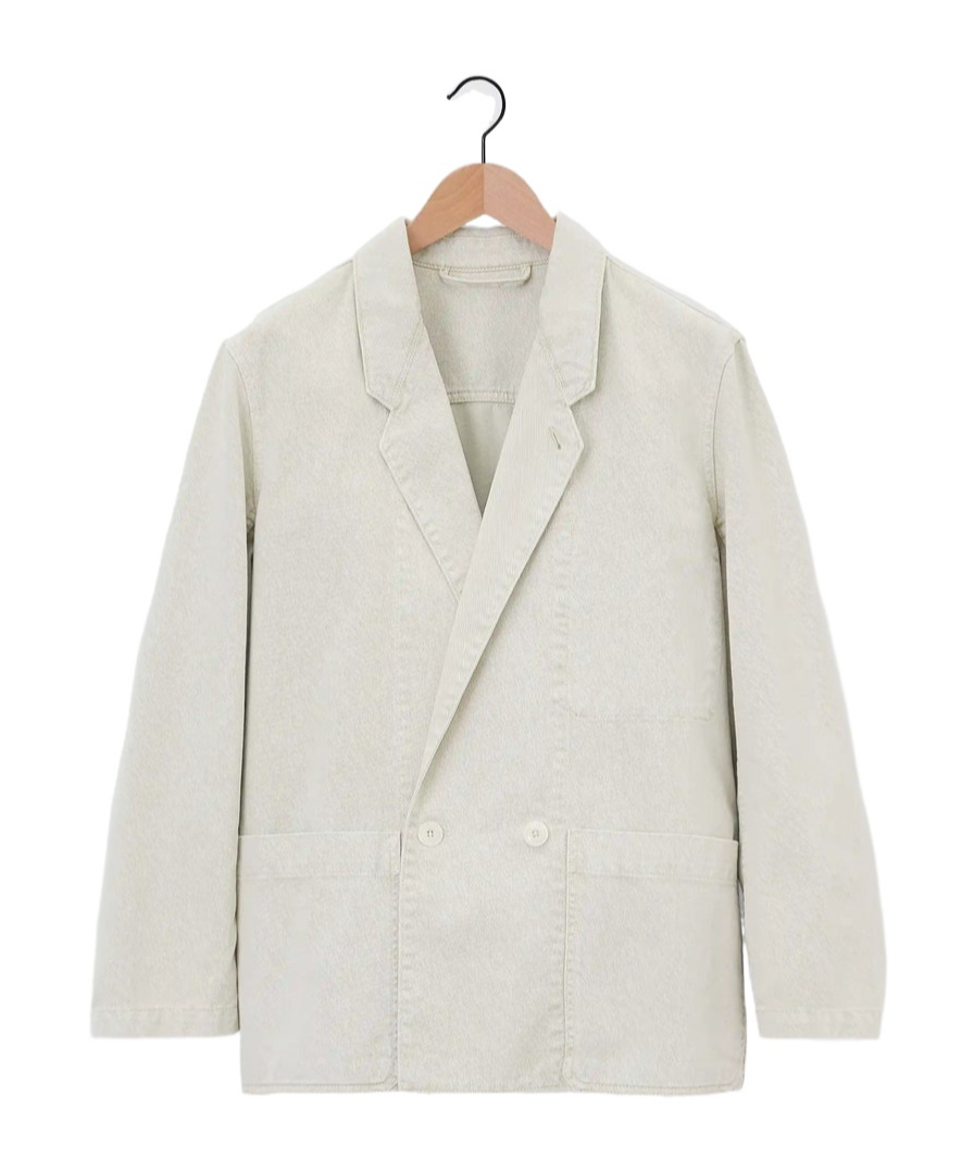 Lemaire Long-sleeved Suit Coat In White
