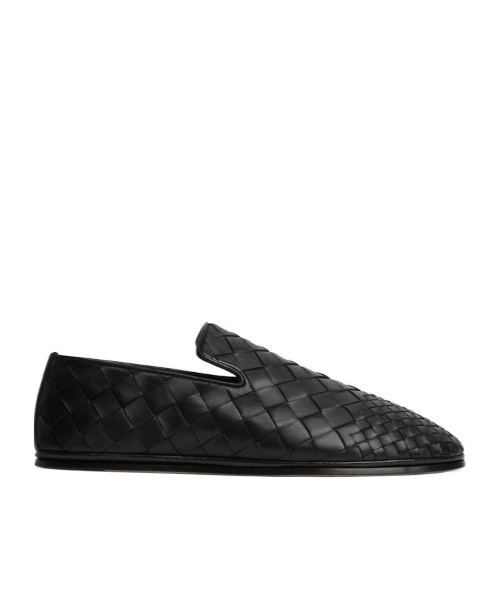 Bottega Veneta Leather Padded Slip-on With Biodegradable Outsole In Black