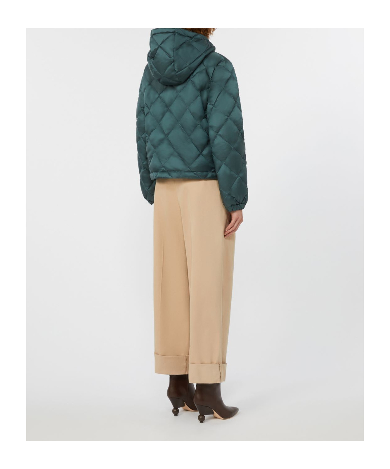 Weekend Max Mara Eris Quilted Jacket Denim In Green