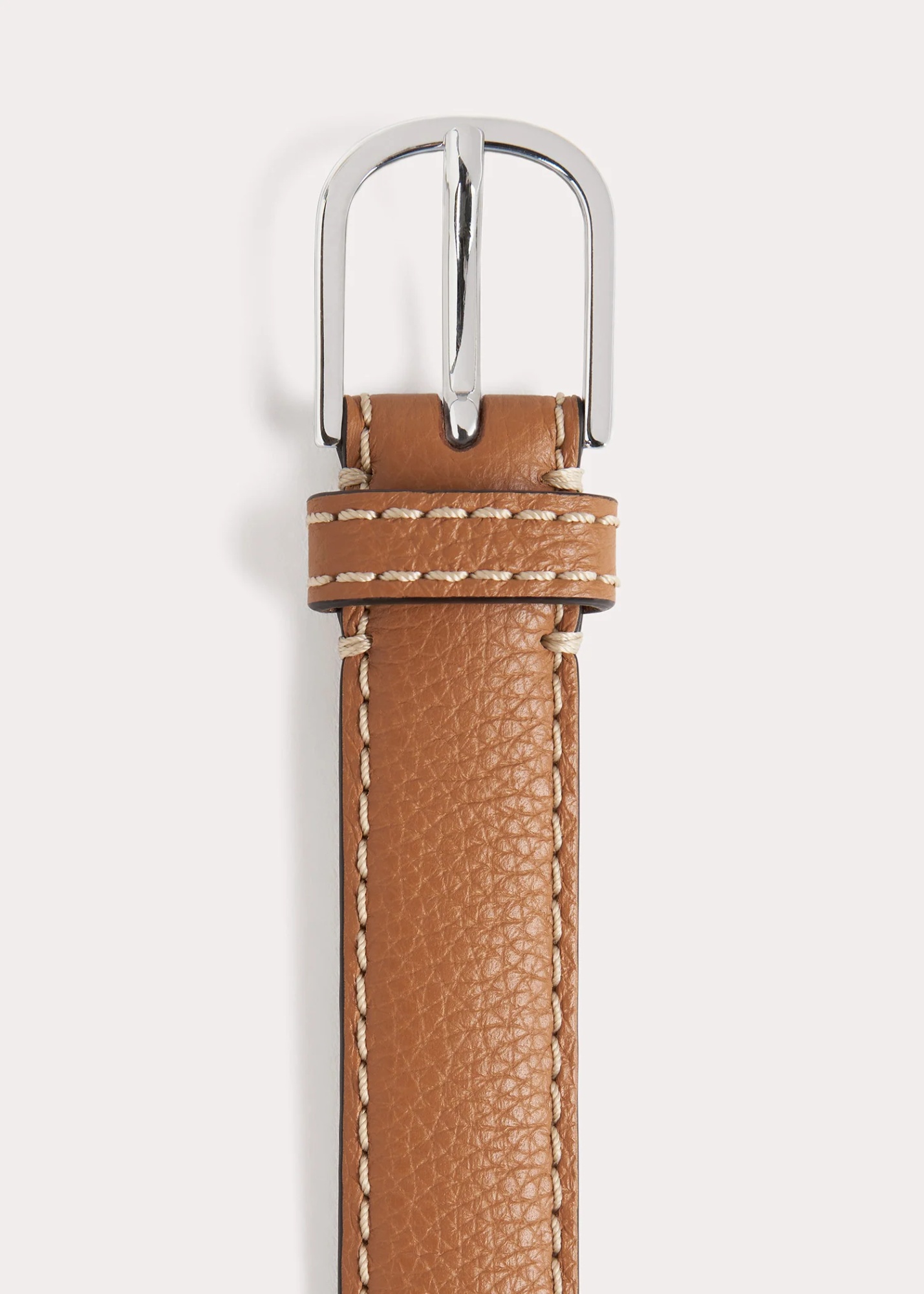 Totême Pebbled Leather Belt In Brown