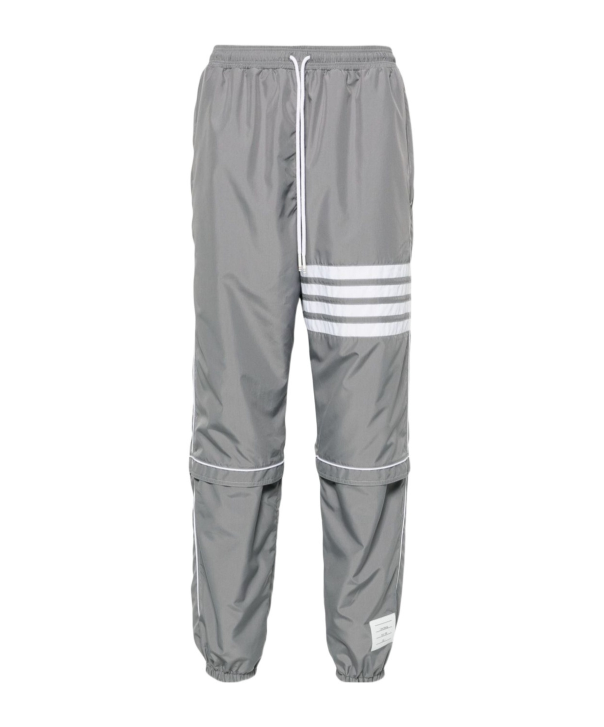 Thom Browne Mid Rise Ripstop Track Pants In Gray