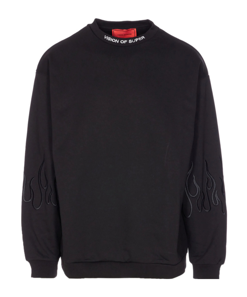 Vision Of Super Crew Neck Sweatshirt In Black