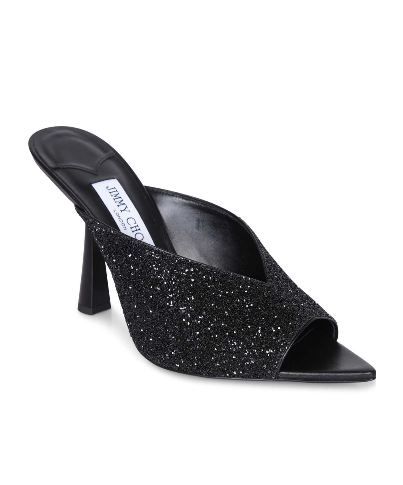 Jimmy Choo Maryanne 100 Glittered Mules In Black