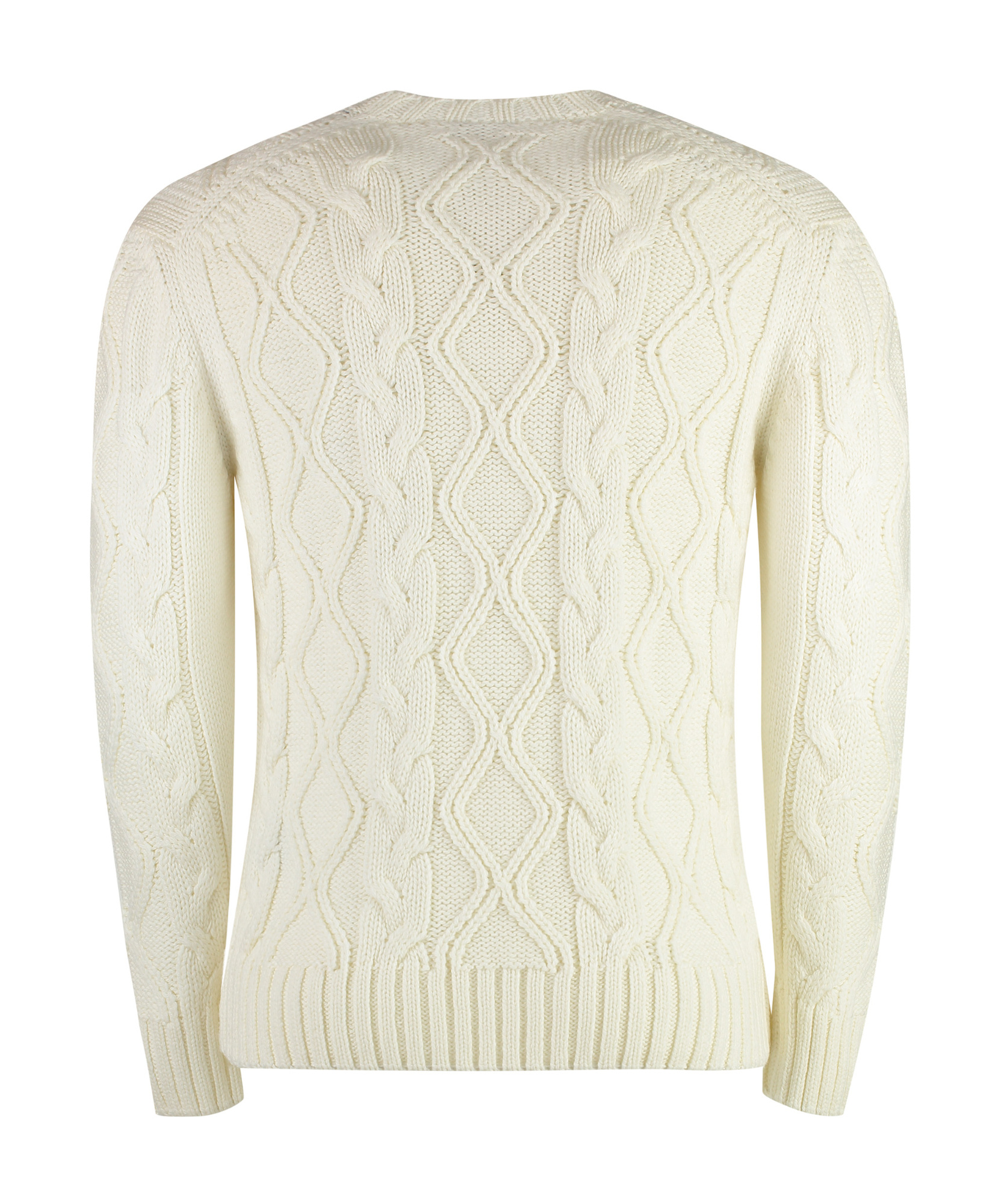Paul & Shark Crew-neck Wool Sweater In White