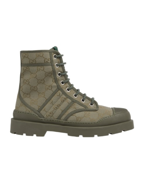 Gucci Men's Lug-sole Boot In Green