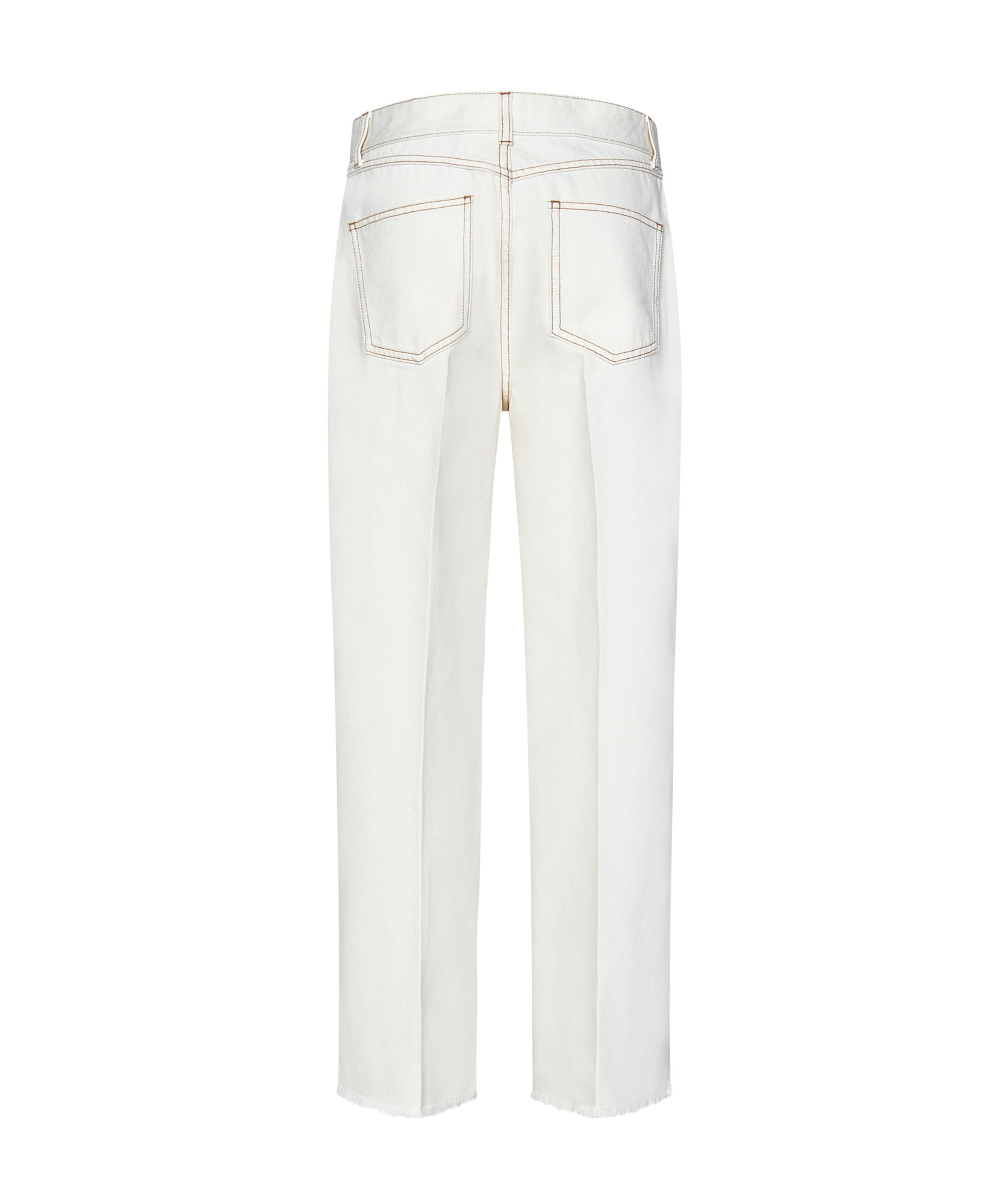 Giambattista Valli Frayed-edges Jeans In White