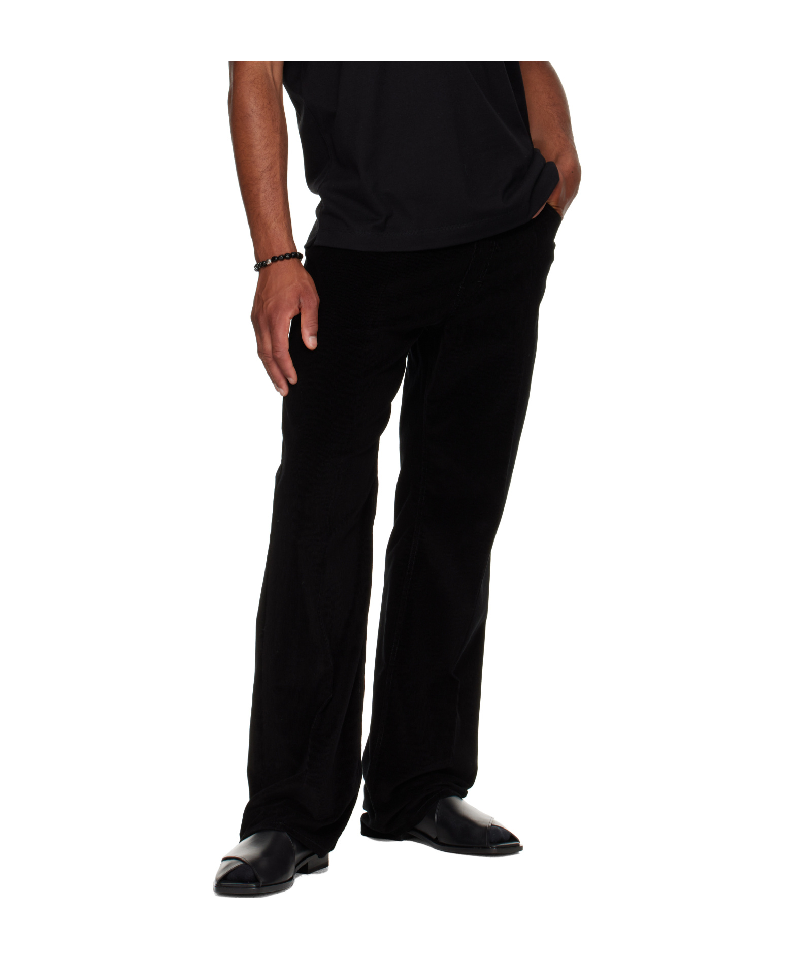 Ferragamo Corduroy Trousers In Black