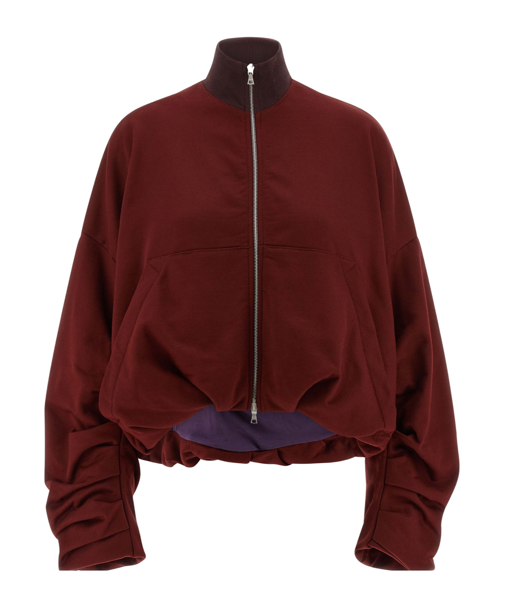 Dries Van Noten High Neck Oversized Sweatshirt With Long Sleeves In Red