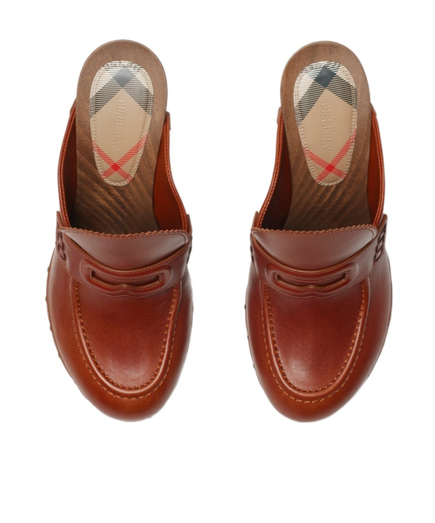 Burberry Leather Potter Clogs