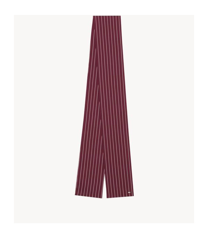 SAINT LAURENT STRIPED LAVALLIÈRE IN VISCOSE