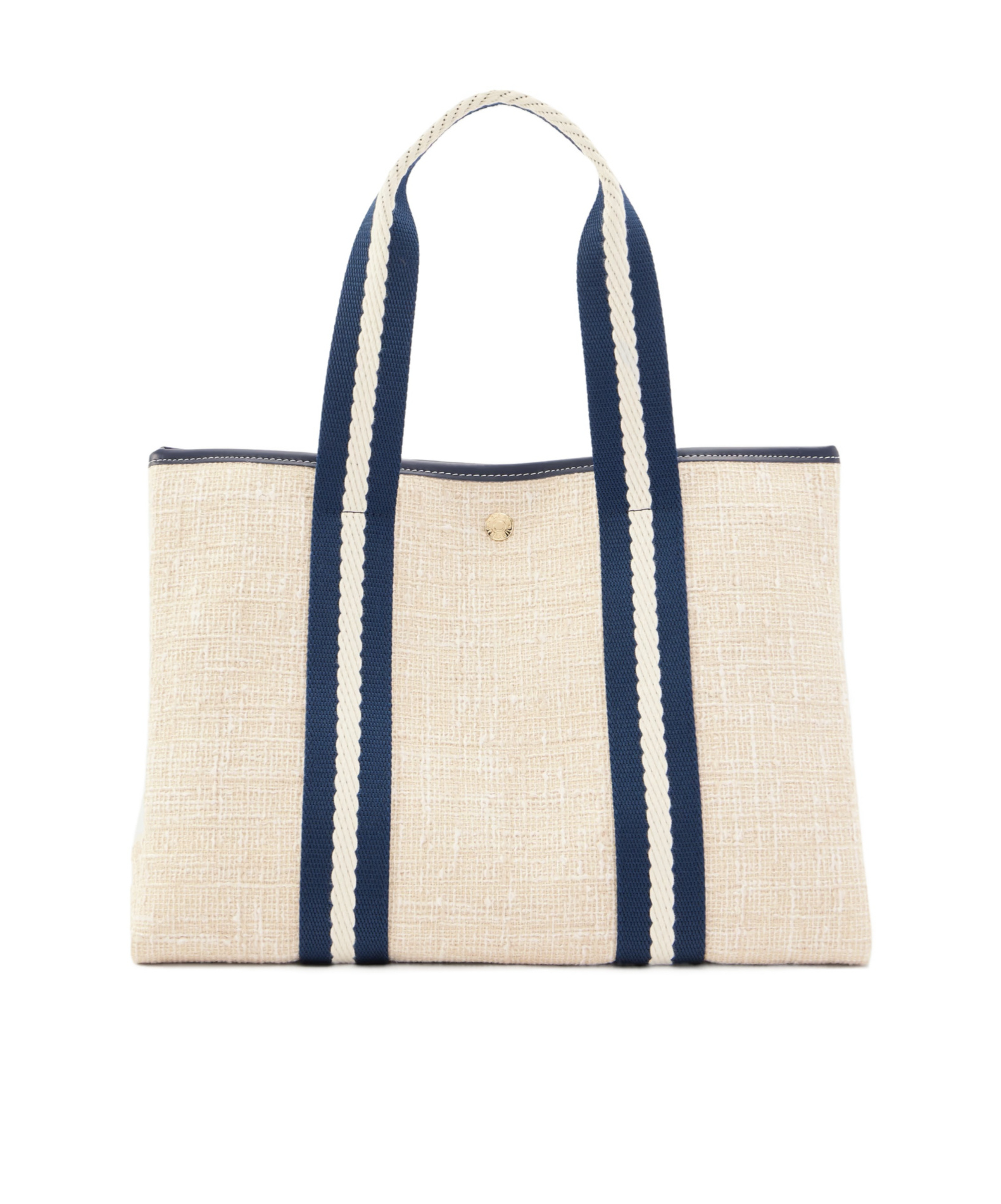 Rue De Verneuil Offwhite Woven Tote Bag In White