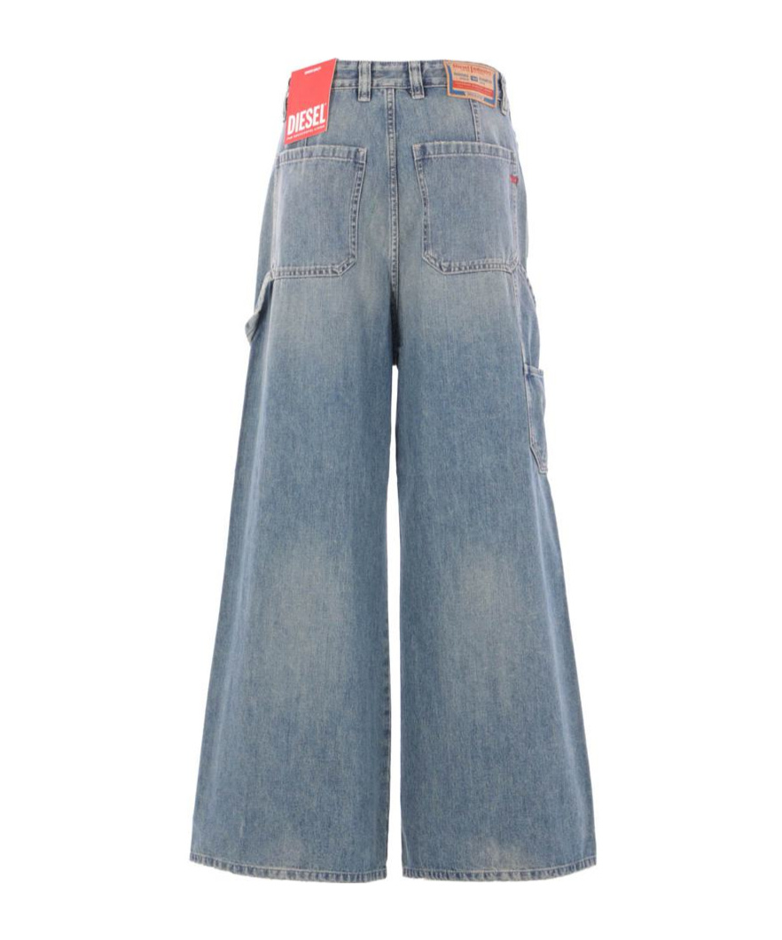 Diesel Utility-pocket Cotton Jeans In Blue