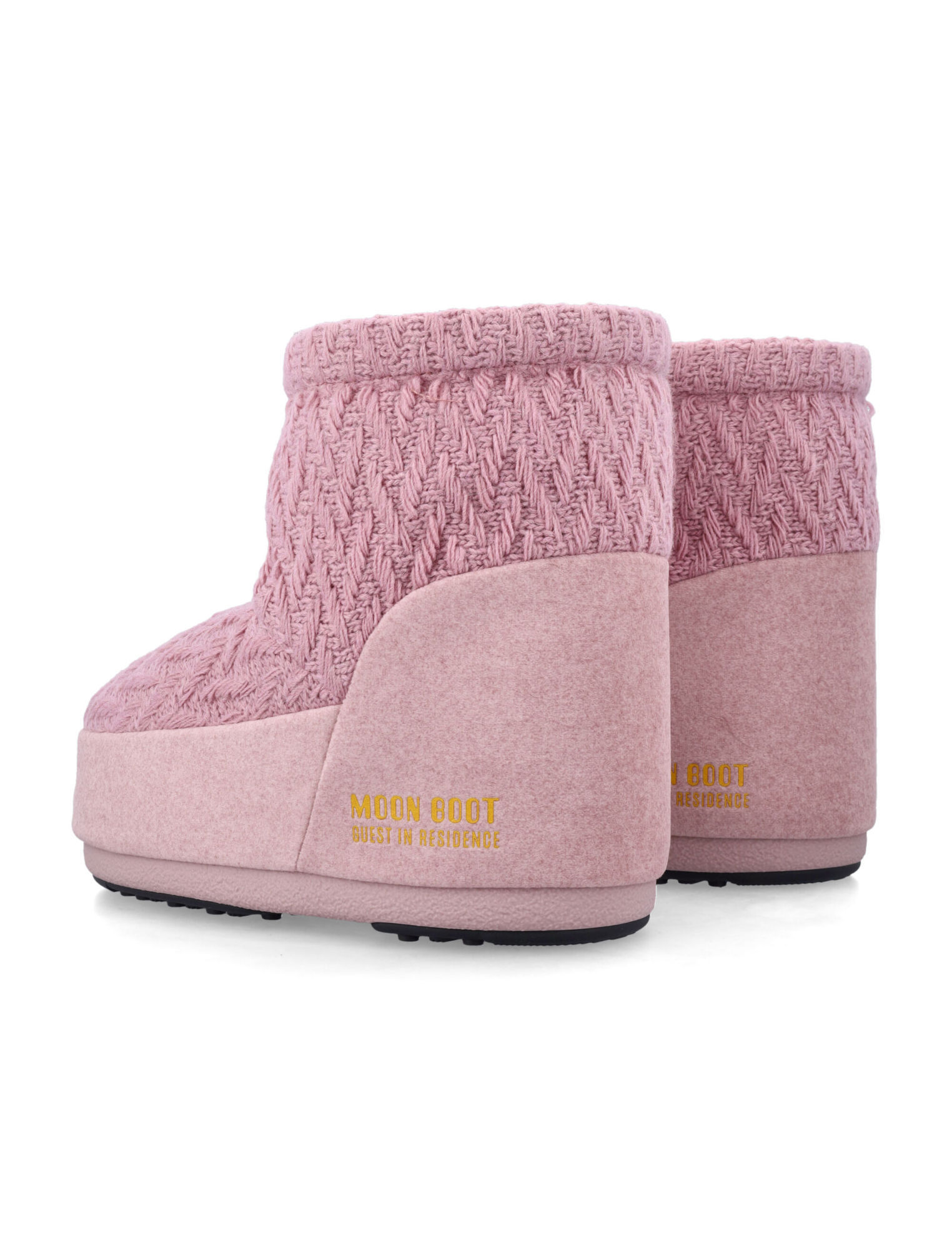Moon Boot Stivali Da Neve In Maglia Rose In Multi