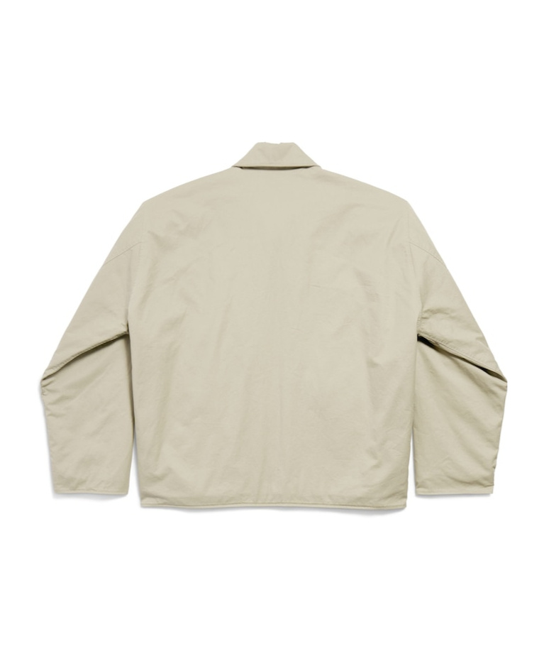 Balenciaga Cotton Zip-up Jacket In Military Beige