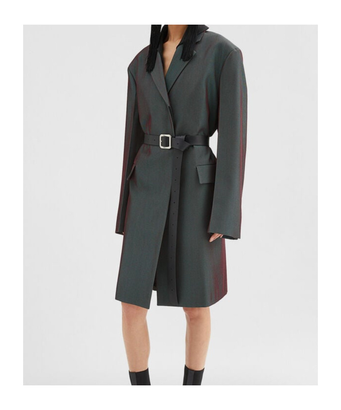 Shop Jil Sander Tailored Coat In Rainbow Plum