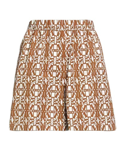Max Mara Printed Bermuda Shorts In Brown