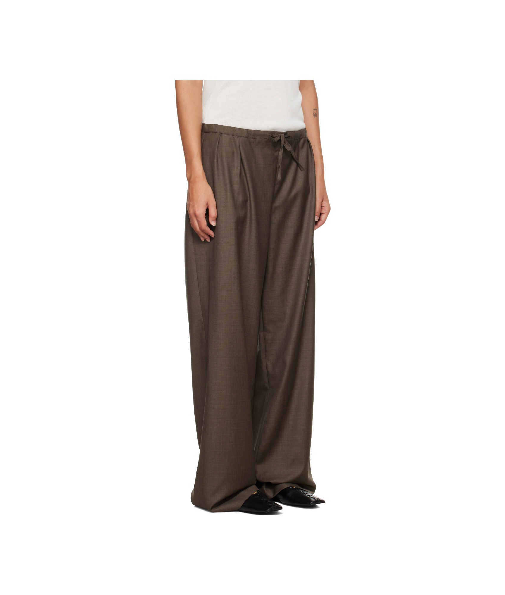 Loulou De Saison Drawstring Trousers In Black
