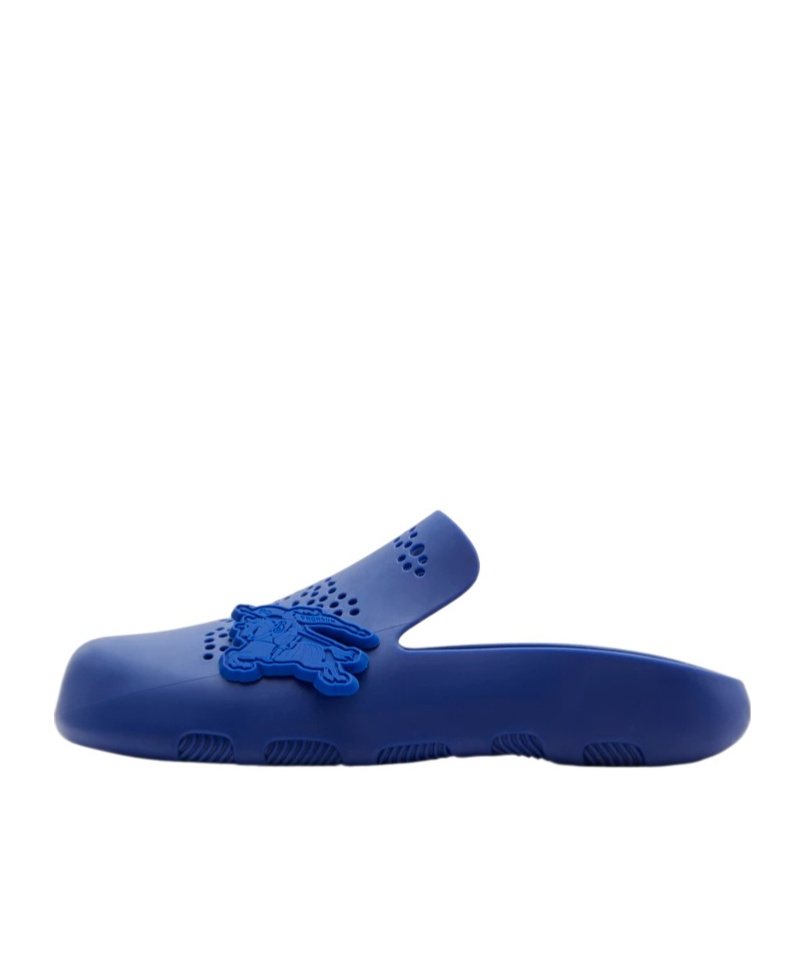 Burberry Stingray Perforated Slides In Blue