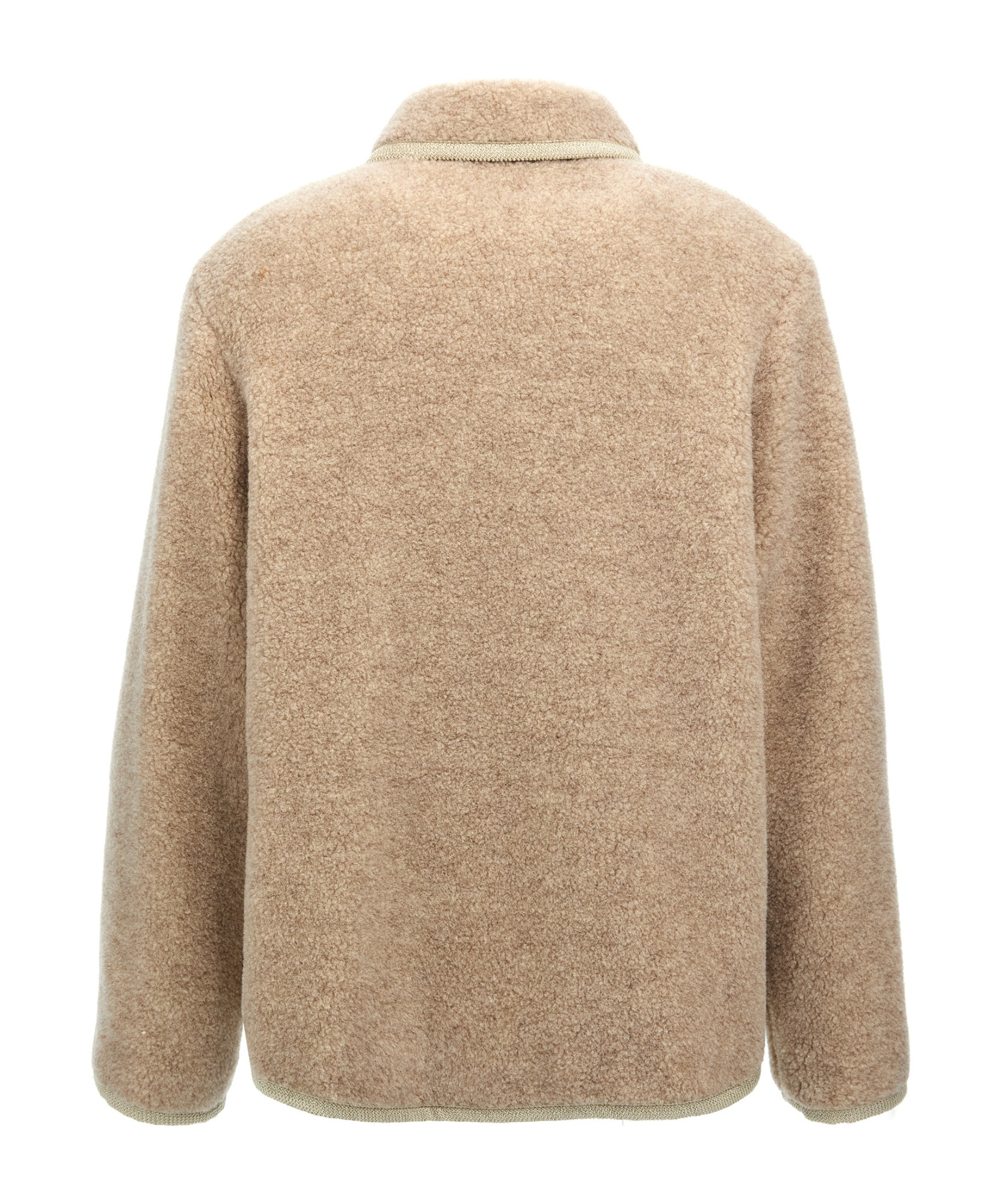 Apc Taupe Esther Faux-shearling Jacket In Nude