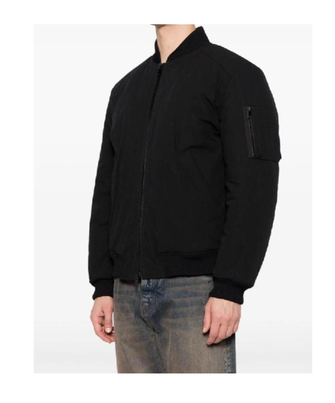 Dondup Zip-up Padded Bomber Jacket In Black