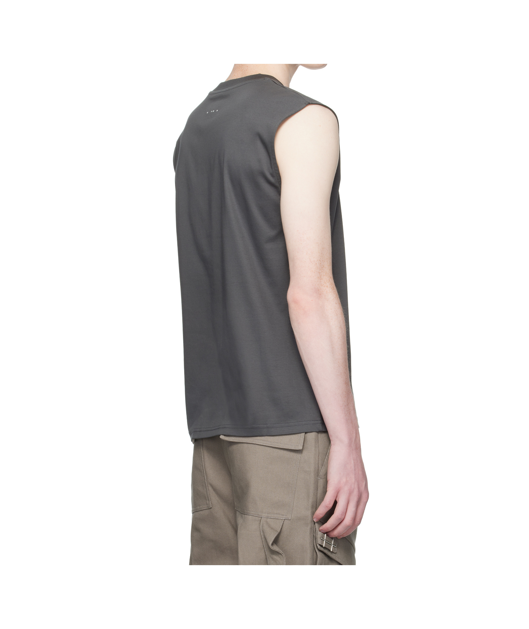 Heliot Emil Graphic-print Cotton Top In Gray