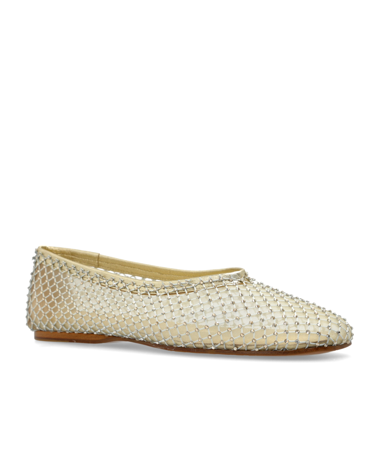 Shop Forte Forte Round Head Ballet Shoes In Nude