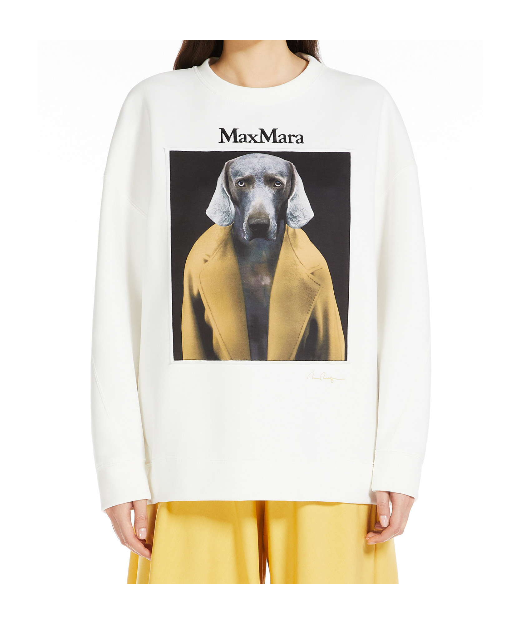 MAX MARA MAX MARA LOGO EMBROIDERED CREWNECK SWEATSHIRT