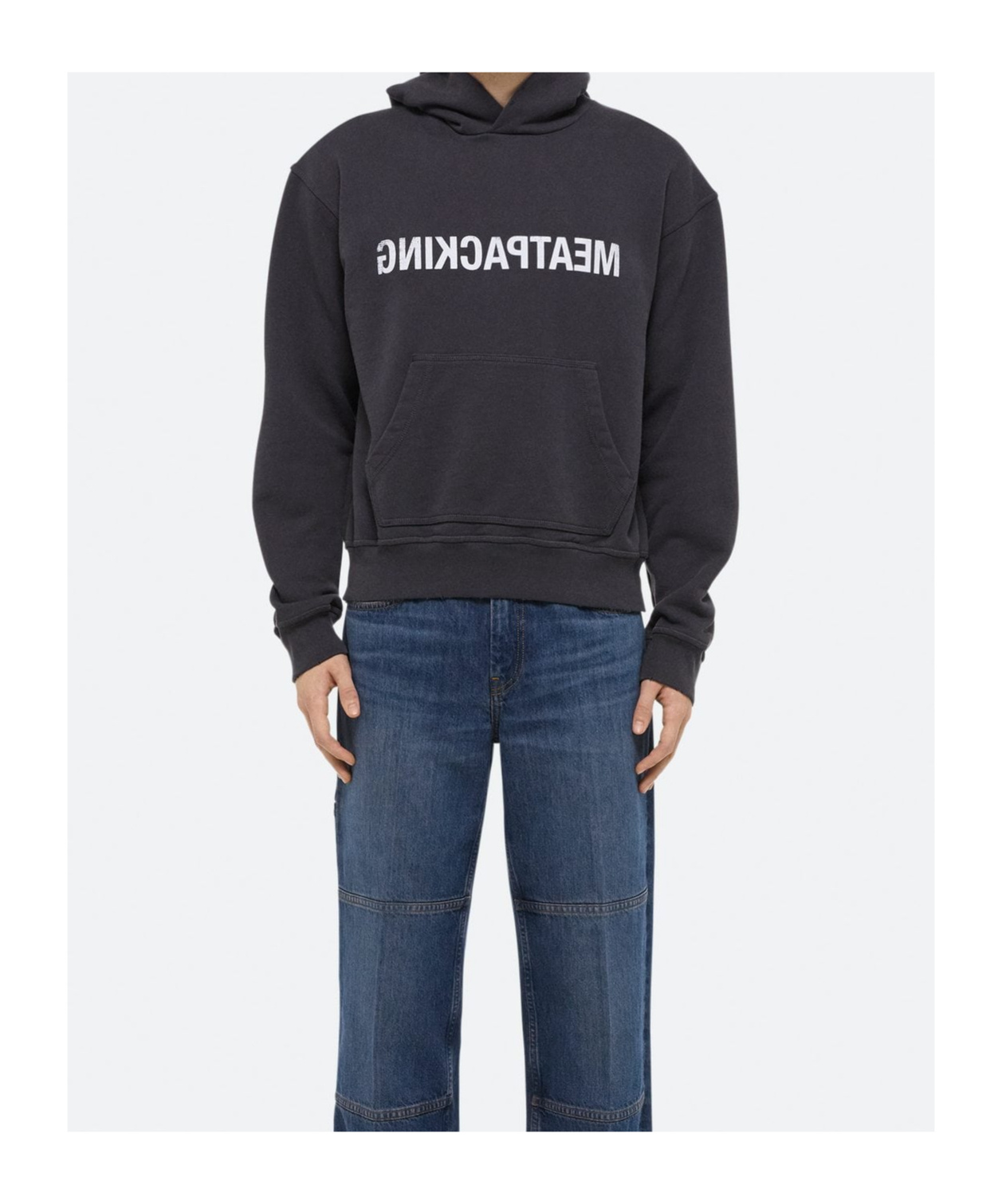 Helmut Lang Sweater Hoodie Kangaroo Pocket In Black