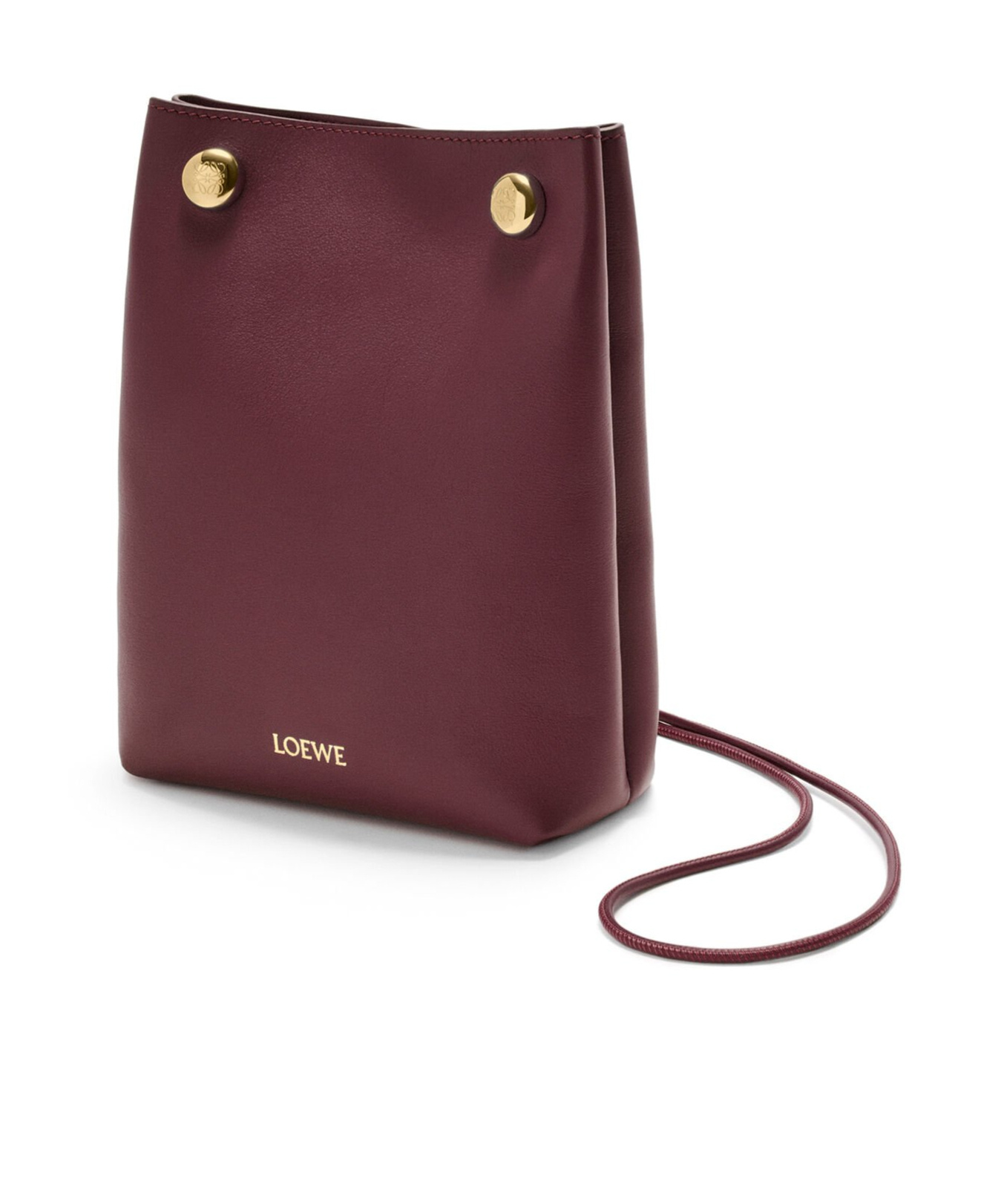 Loewe Anagram Pebble Leather Bucket Bag In Red