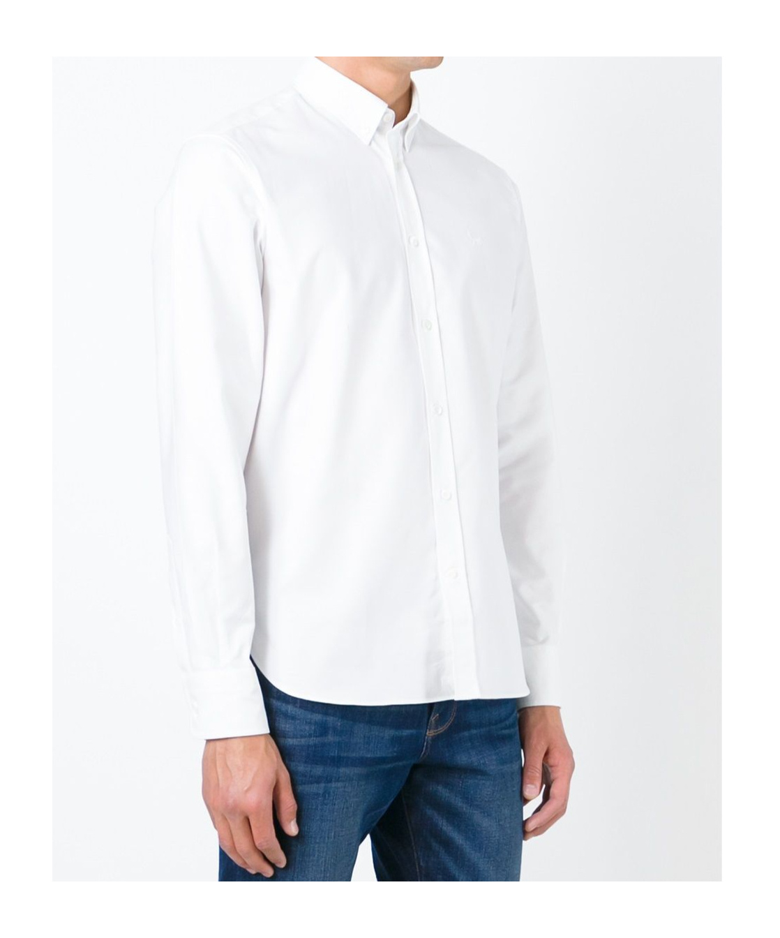 Maison Kitsuné Cotton T-shirt With Fox Embroidery In White