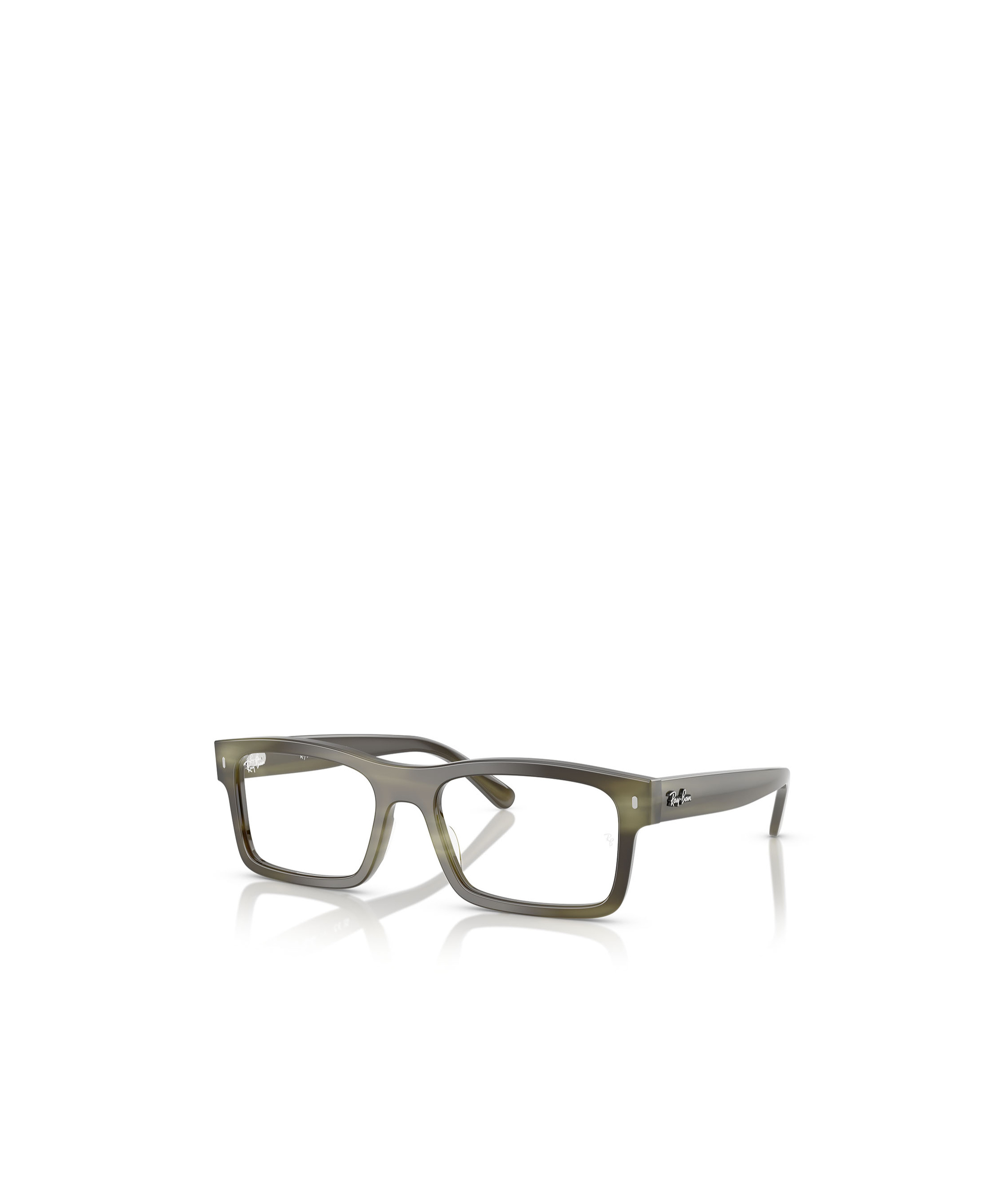 Ray Ban Geometric Frame Plain Mirror In Gray