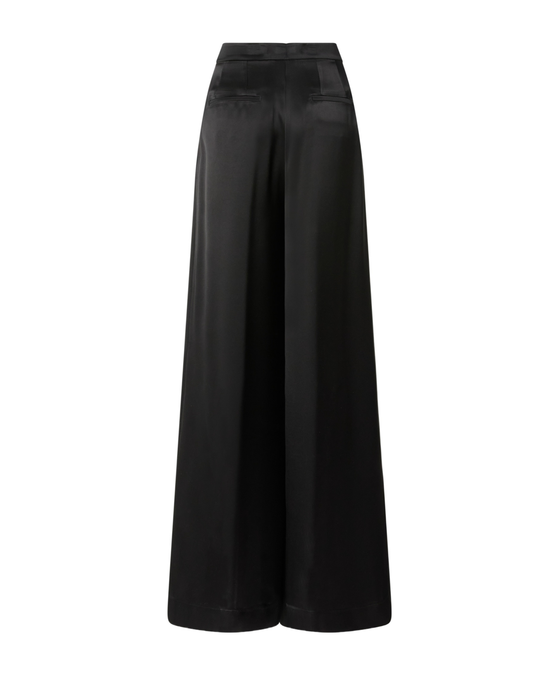 Pinko Wide-leg Trousers With Pleated Front In Black