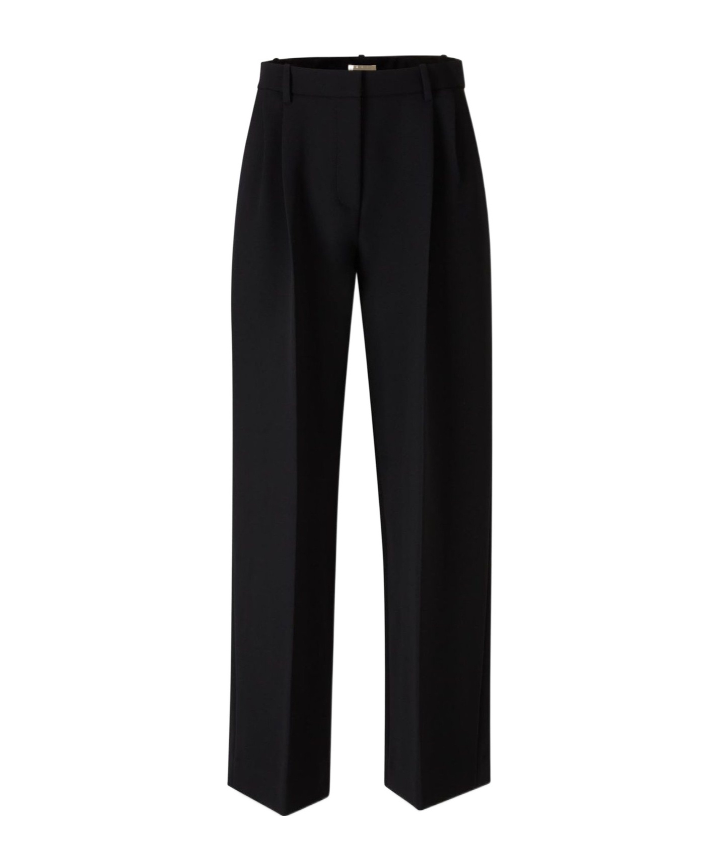 Khaite Pleated High-waisted Trousers In Black