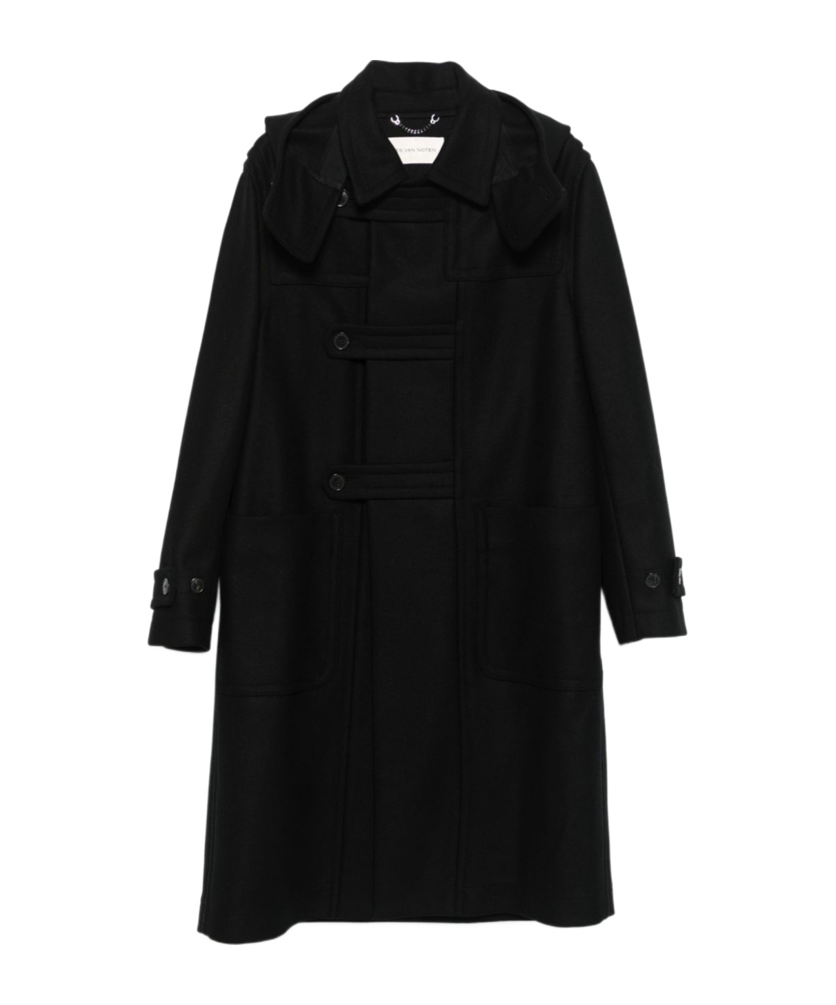 Dries Van Noten Long-sleeved Coat In Black