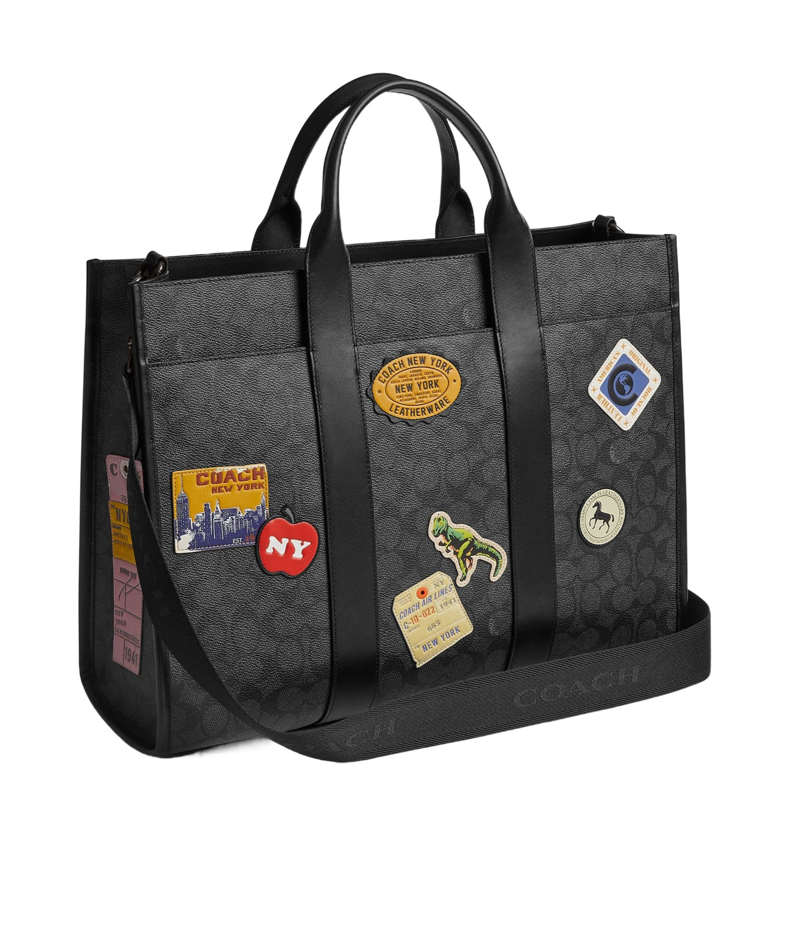 Coach Wesley Signature Badge Tote Bag