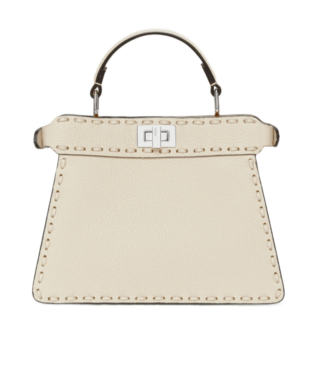 FENDI CAMELLIA-COLOURED SELLERIA BAG WITH 306 HAND-SEWN TOPSTITCHES
