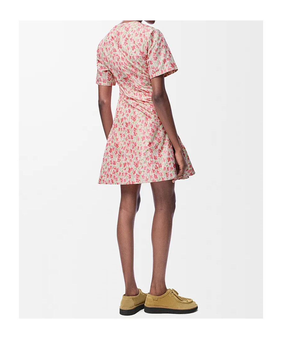 Loewe Silk Blend Taffeta Dress Dresses Rose In Pink