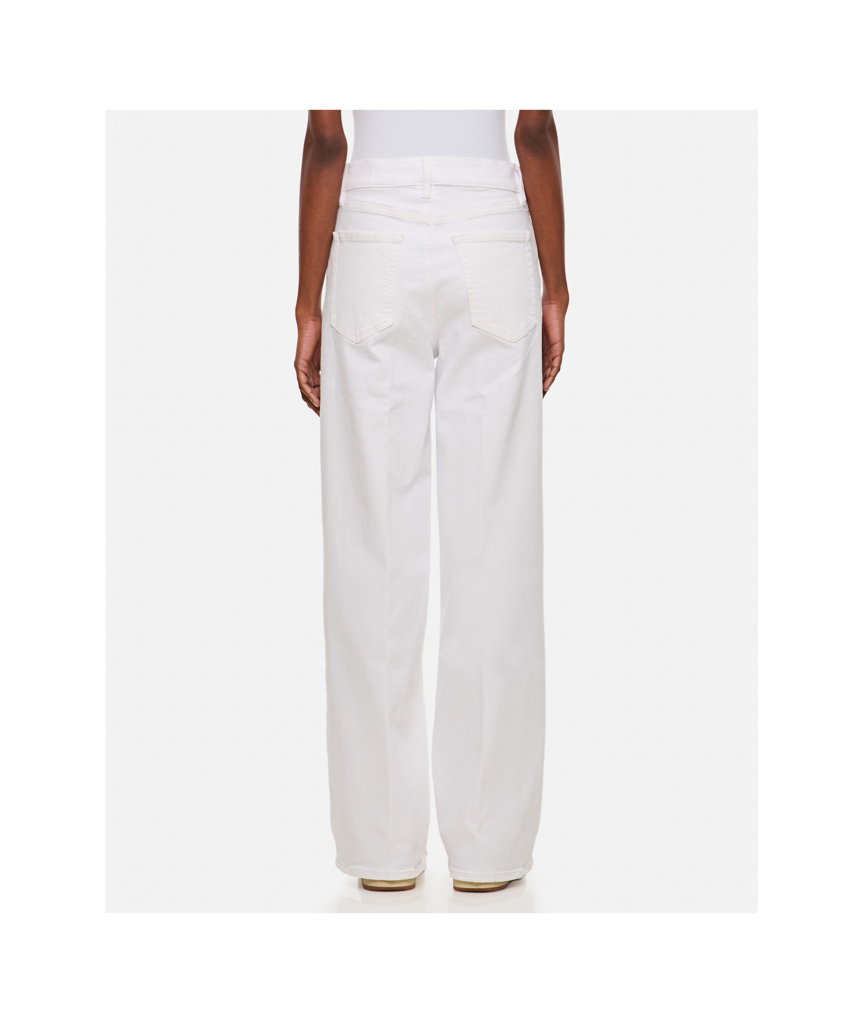 Frame Womens Au Natural Clean The Hang Straight-leg Denim Jeans In White